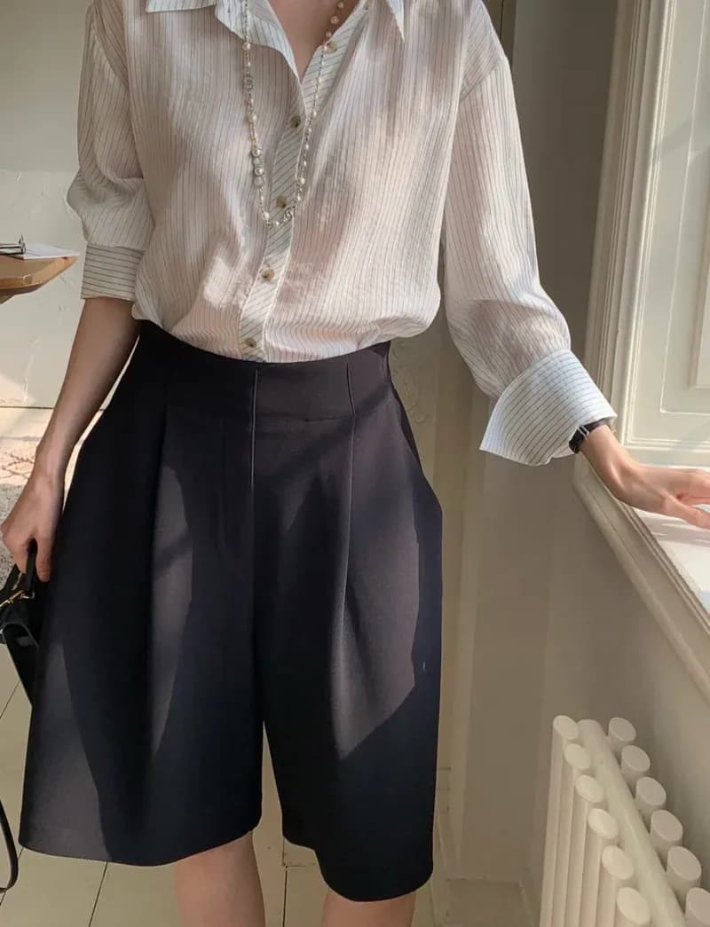 beck wide waistband pleated cropped pants