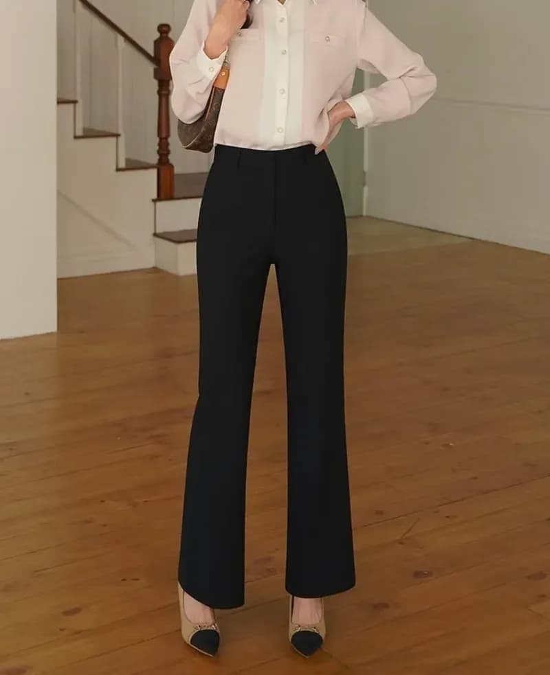 Yves 極致修身微喇叭長褲