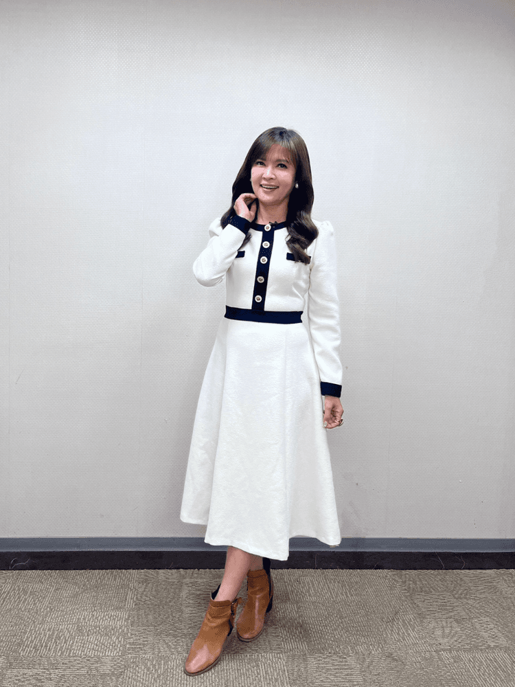 王淑麗 於《東森新聞台》節目穿著 CKMU