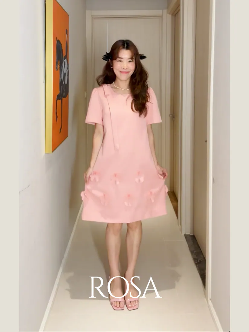 [福利品] Rosa 花瓣A字洋裝 [ 白色 / Free ]