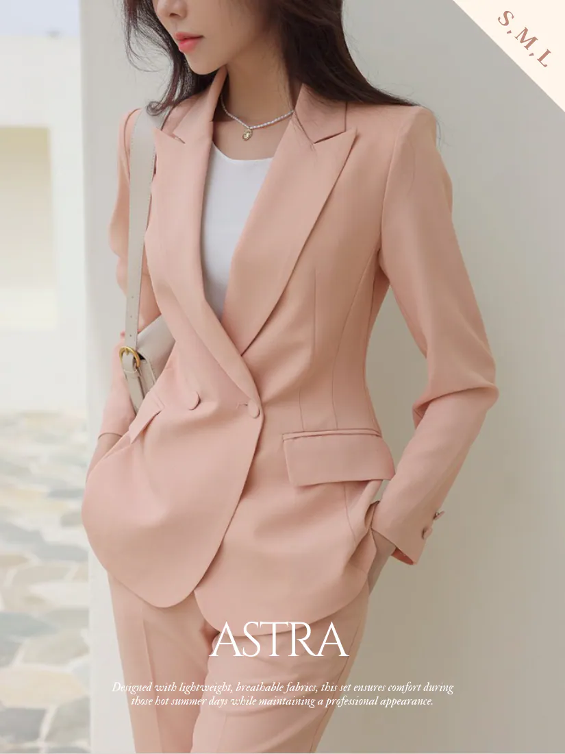 [現貨]Astra劍領西服套裝外套 [ 蜜桃粉/ S ]