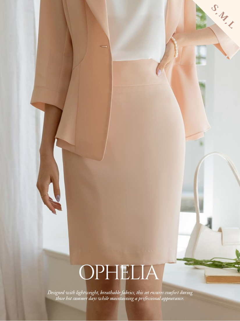 Ophelia西服套裝中短裙 [ 3色 / S,M,L ]