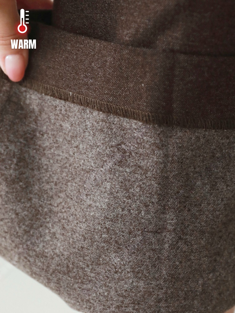 [現貨] Wren 後鬆緊刷絨寬褲 [ 2色 / S,M ]
